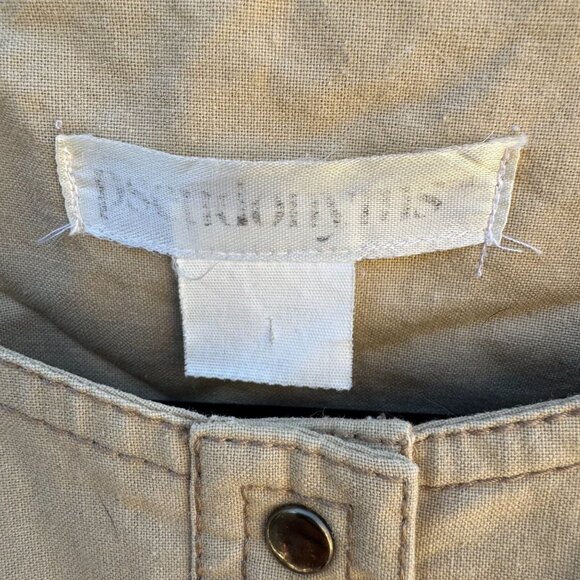 Pseudonyms Vintage Womens Long-Sleeve Snap Closure Beige Flap Pockets Jacket L - Picture 2 of 11